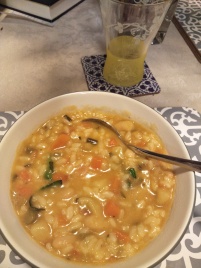 Summer Vegetable Soup with Rice and Basil, Milan Style